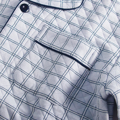 Men's Sleepwear Set Pure Cotton Thickened Warm Home Clothes Casual Plaid Long Sleeve Long Pants Comfortable Breathable Autumn...