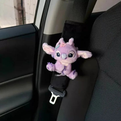 Stitch Car Seat Belt Cover Kawaii Car Accessories Interior Shoulder Cover Child Protective Wear-Resistant for Auto Safety Belts