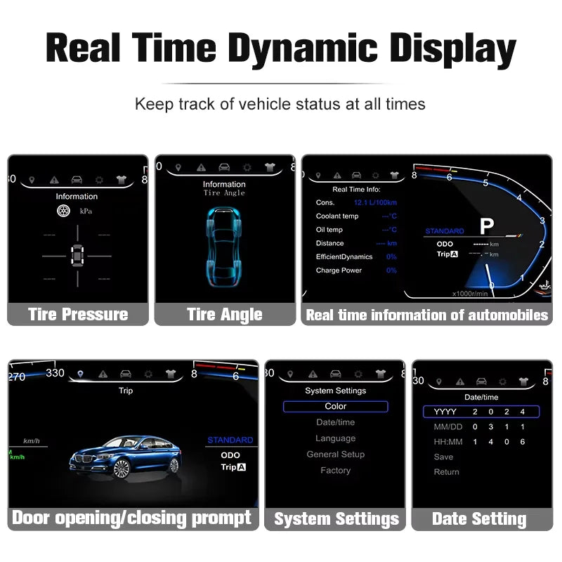 Cluster Dashboard For BMW F10 F15 F16 F25 F02 F07 X3 X4 X5 X6 5 Series speedometer LCDinstrument panel  digital instrument