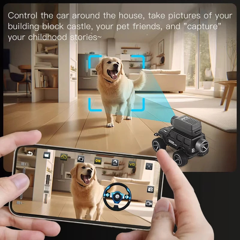 1:64 Mini RC Car 2.4G FPV HD Camera Drift Remote Control WiFi APP High-Speed Racing Stunt Cars Toy Gift for Kids Adults