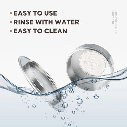 Reusable Coffee Capsule Pods for Senseo HD7801 Rich Crema Refillable Filters Cup Stainless Steel Metal Coffee Accessories