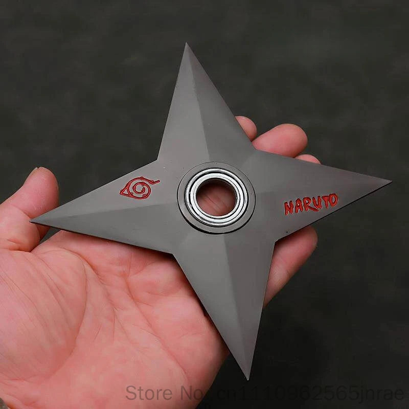 Naruto Metal Shuriken Rotatable Bearing Ninja Star Anime Peripheral Cosplay  Model Collectible Decor For Anime Enthusiasts