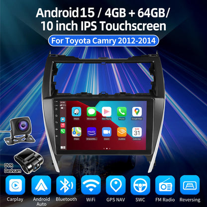 10.1" Android15 JBL For Toyota Camry 7 XV 50 55 2012 2013 2014-2015 2016 2017 Multimedia Carplay Car Player GPS Navigation Radio