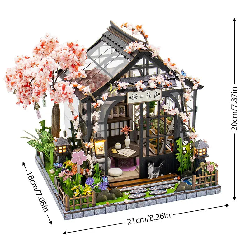 DIY Wooden Puzzles Bookstore Casa Miniatures Bookend Assembled Houses Toys For Friends Birthday Gifts Home Decoration