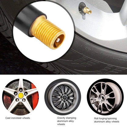 100Pcs TR414 Tubeless Rubber Car Wheel Tire Valve Car Motorcycle SUV Valve Core Stem Rubber Snap-in Bicycle Auto Accessories