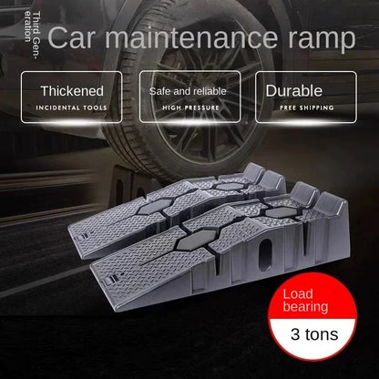 Reliable Black 2500KG Heavy Duty Car Ramps 900mm Long Antiskid Working Ramp Auto Oil Changing Repair Maintenance Jack Lift Tools