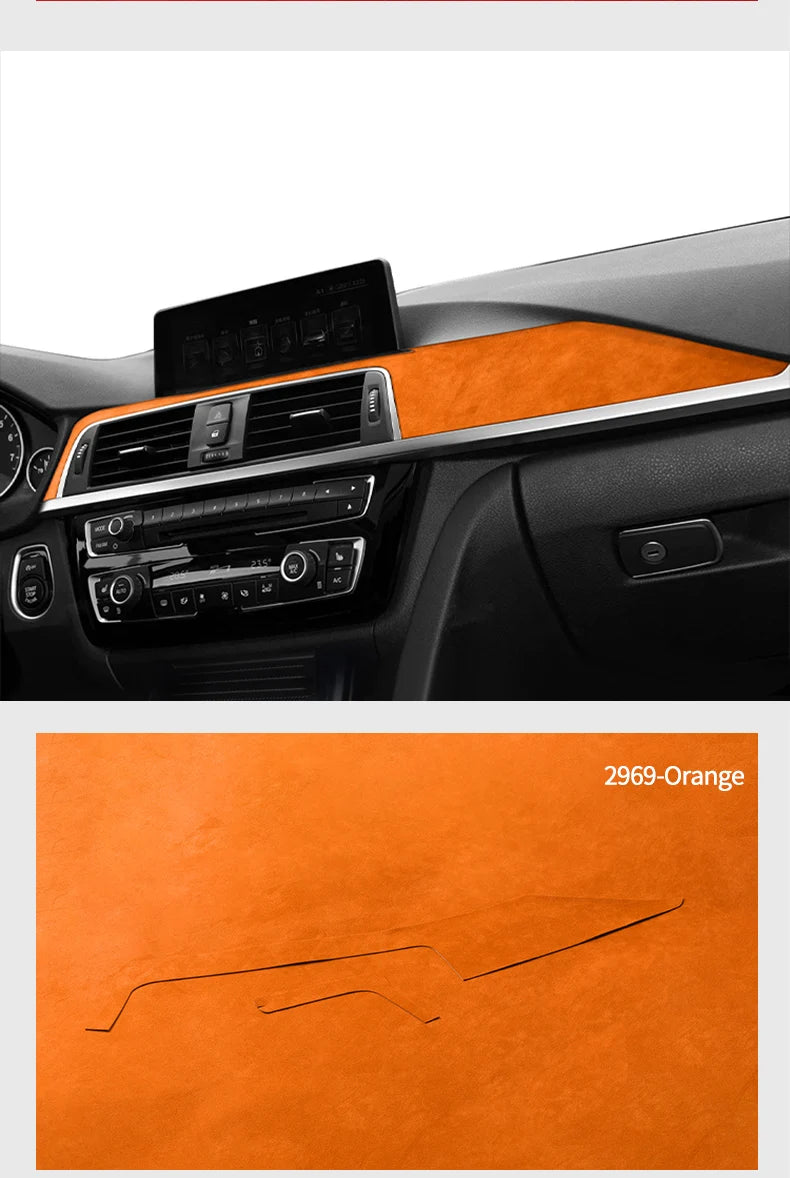 Made of Alcantara For BMW F30 F32 F34 Center Console Dashboard and Instrument Panel Trim Sticker Car Interior Tuning Accessories