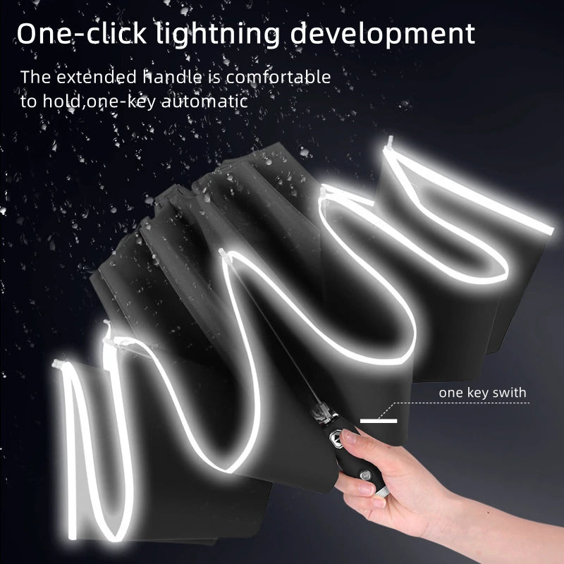 Car Umbrella With LED Flashlight Reflective Stripe Umbrella For BMW M E30 E39 E46 E90 E93 E60 F10 M5 M6 M7 X4 X5 X1 accessories