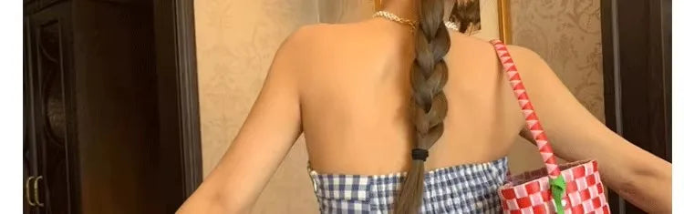 Thai Vacation Style Off-Shoulder Wrap Dress Women's Summer Design Sensation Waist-Cinching Tube Top Long Dress