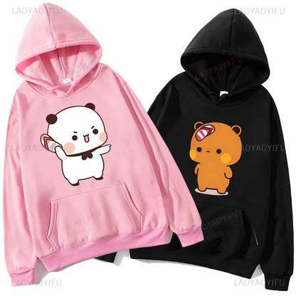 Couple Hoodies Bubu Dudu hoodie Sweatshirt Cartoon Kawaii Print Pullover Harajuku Men Women Sudaderas warm fleece hooded
