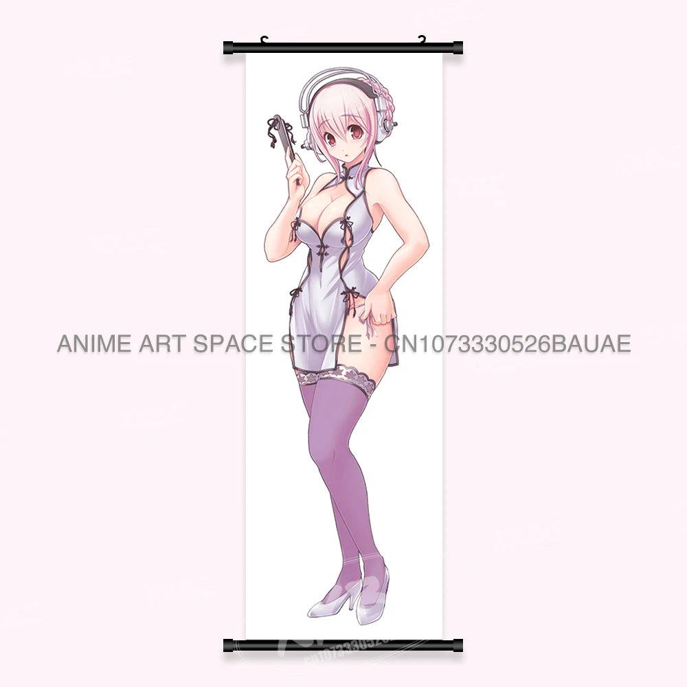 Video game Wall Artwork Canvas Scrolls Picture Anime Movie Role Poster Hanging Painting Print Home Decoration For SUPER SONICO