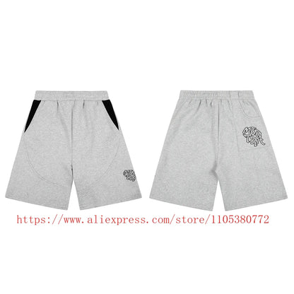 High Street Trendy Men's Mertre Denim Shorts Summer Loose Versatile Straight Leg Heavy Fabric Pants Stock