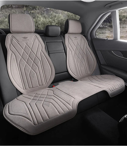 Perforated Suede Seat Cover Universal Four Seasons Cars Seats Covers Breathable Seat Non-slip Luxury Car Rams Latex Seat Cover