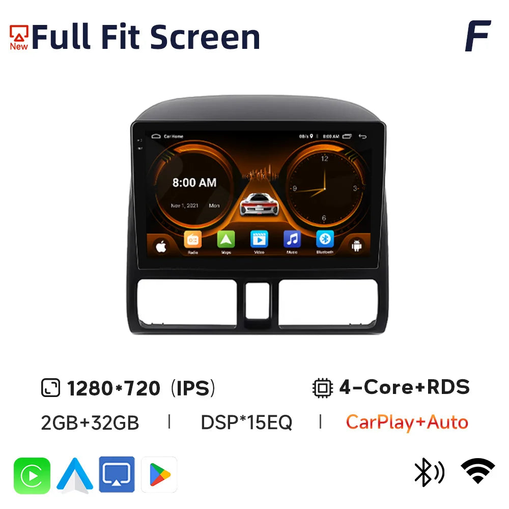 2din Car Radio For Honda CR-V CRV 2001 2002 2003 2004 2005 2006 Automotive Multimedia Video Player Navigation GPS Carplay Radio