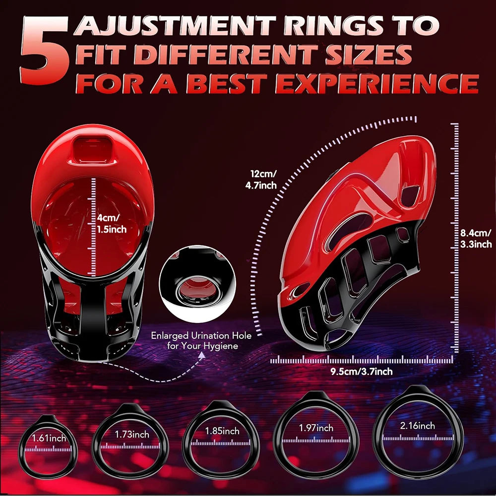 App Remote Control Vibrating Chastity Cage Male Chastity Devices Cock Cage 10 Vibrations Penis Cage Bondage Sex Toys for Men 18+