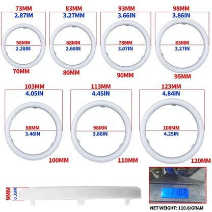 2PCS RGB Cotton LED Angel Eyes Halo Rings 90mm 70mm 80mm LED Headlight Lamps For Car UTV Motorcycle DRL Eyes APP Control