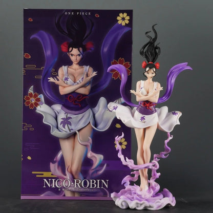 Tianhui One Piece Nico Robin Figure Pvc Material 34cm Painted Finished Anime Beautiful Girl Statue Collectible Desktop Ornament