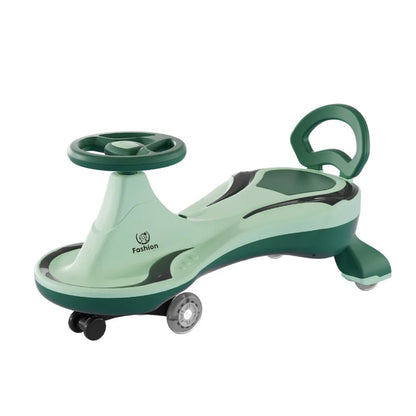 Silent Twist Car Ride Toy Omnidirectional Wheels Anti Tip Swivel Baby Adult Friendly Anti-rollover Children's Wiggle Car