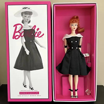 Genuine Barbie Signature Gold Label Gift Box Classic 1962 Collector'S Item Barbie Doll Black And White Princess Evening Dress
