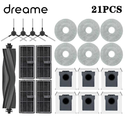 Dreame L40 Ultra AE / L40 Ultra CE Robot Vacuum Spare Parts Main Side Brushes Mop Cloths HEPA Filters Dust Bags Accessories