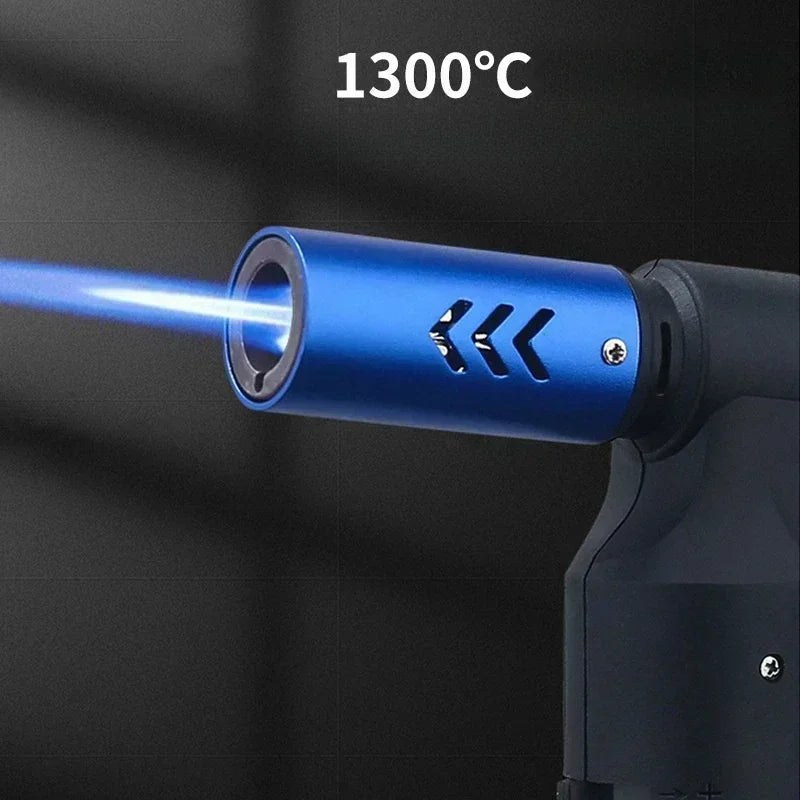 HONEST Windproof Spray Gun Strong Blue Fire Butane Gas Torch Lighter Outdoor BBQ Kitchen Jewelry Welding Cigar Lighters Smoking