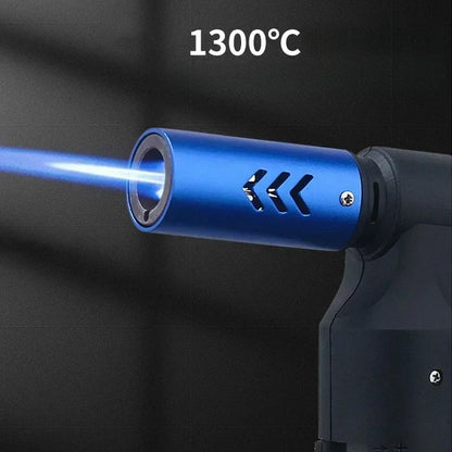 HONEST Windproof Spray Gun Strong Blue Fire Butane Gas Torch Lighter Outdoor BBQ Kitchen Jewelry Welding Cigar Lighters Smoking