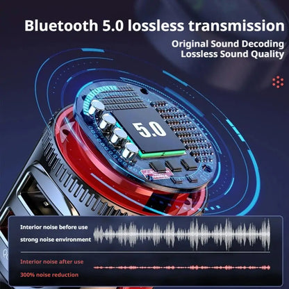 NEW Bluetooth 5.4 FM Transmitter Car Radio Adapter For Wireless Hands-Free Phone Call MP3 Music Player T23 PD Fast Charging