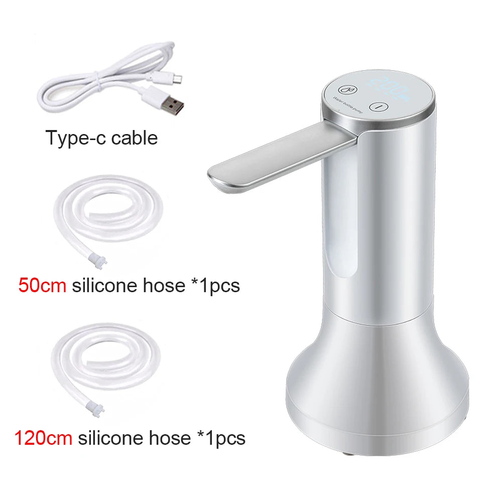 Electric Water Gallon Bottle Pump Automatic Folding Water Dispenser Pump 19 Liters Rechargeable Foldable Desk Water Bottle Pump