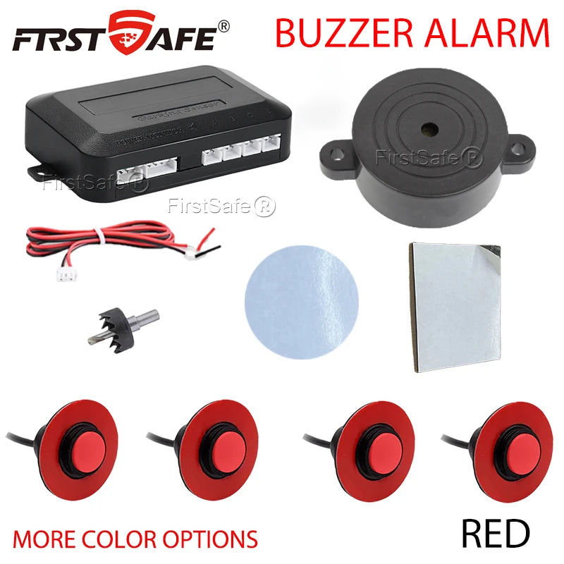 4x16.5mm Flat Parking Sensor Front Rear Universal Reverse Radar Buzzer Sound Alarm Easy Install Auto Safety Vehicle Accessories