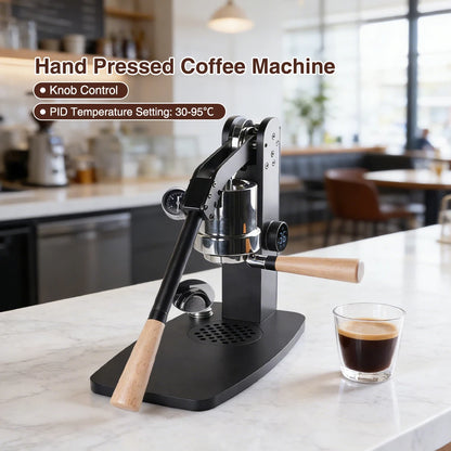 GZZT CMFL002 58mm Manual Lever Espresso Machine PID35-95℃ Adjustable Planetary Reduction Gear Hand-pressed Coffee Machine Maker