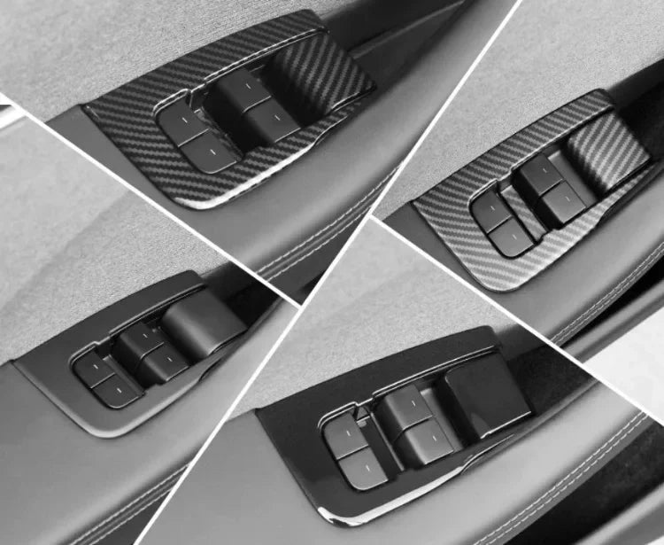 Window Lifter Switch Buttons Cover for Tesla Model Y/3/3+ Highland Trim Frame Button Stickers 2017-2024 Car Interior Accessories