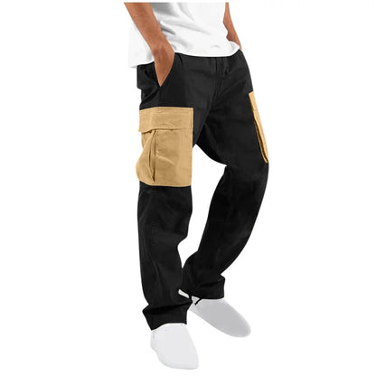 2026 spring autumn Men Multi-Pocket Cargo Trouser men Sports Casual straight pants Drawstring sweatpants Comfortable Cargo pants