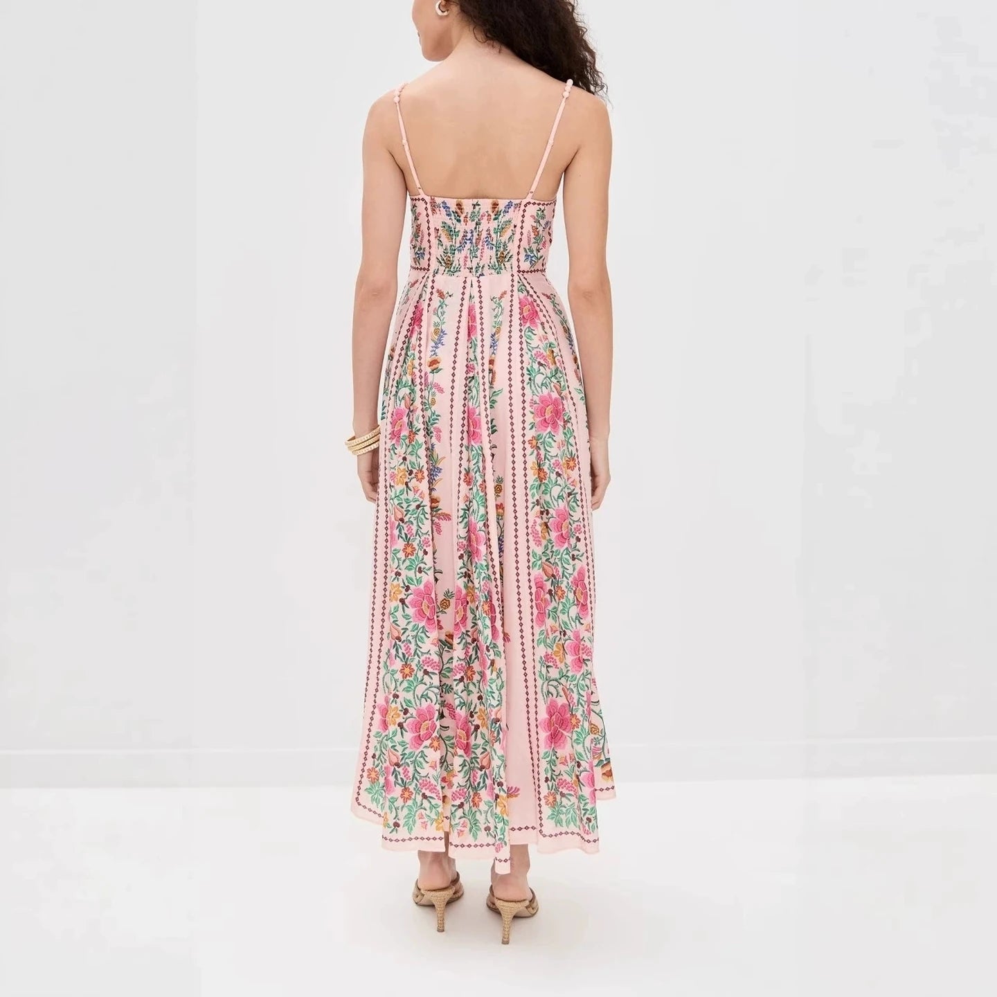 Ele High Waist Printed Holiday Dr Strapl Summer Casual Polyester Maxi Skirt Sle Women's Single Piece Faion