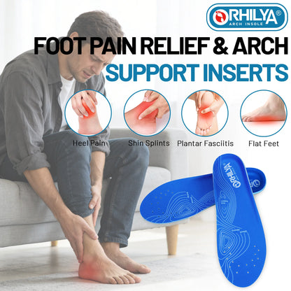 Plantar Fasciitis Pain Relief Men Orthotics Shoes Insole Arch Support Work Boot Inserts Flat Feet Women Heel Spur Absorb Shock