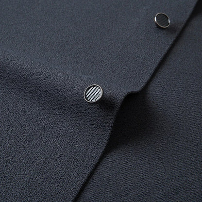 Men's Wool-Blend Dress Shirt Charcoal Gray Business Essential Seamless Technology Non-Iron & Tailored Collar All Season Comfort