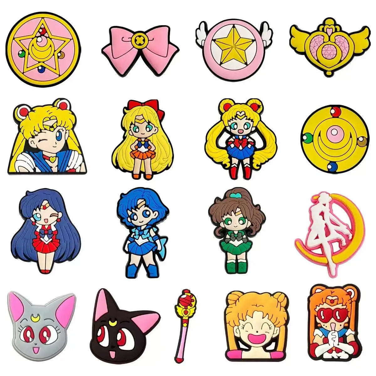 Girl 16-100pcs Cartoon Shoe Charms For Slides Clogs Sandals,PVC Shoe Decorations Accessories Buckle For Christmas Birthday Gifts