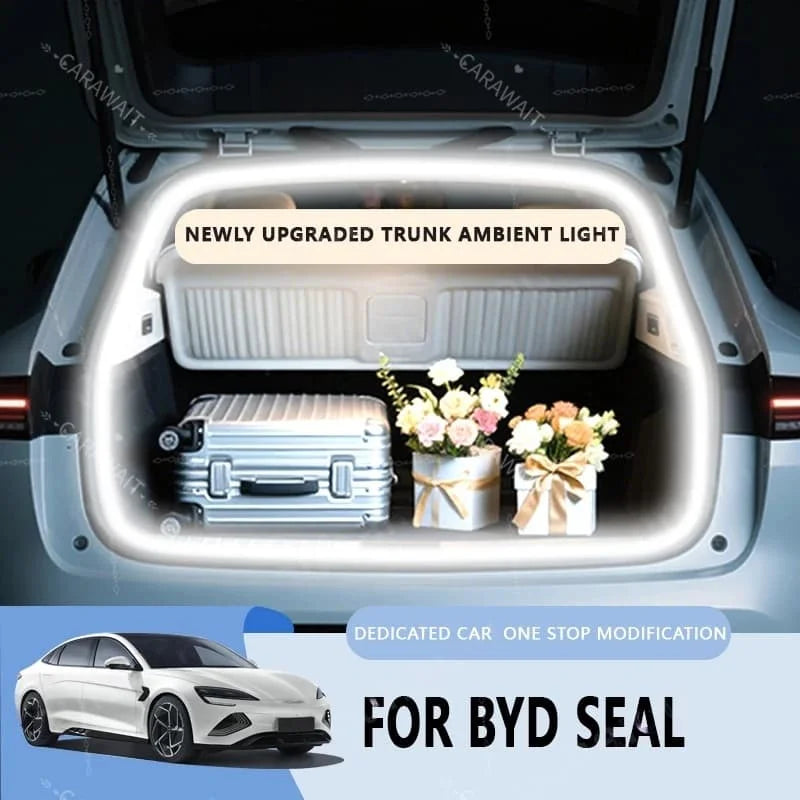 For BYD SEAL trunk light modification light Atmosphere lights White warm white Rear Trunk LED Light Bar