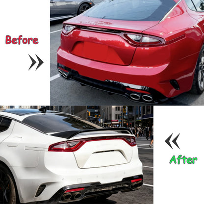 For KIA Stinger 2018 2019-2025  A Set Rear Trunk Wing Spoiler Scorpion GT Style Glossy Black Carbon Fiber Style Car Accessories