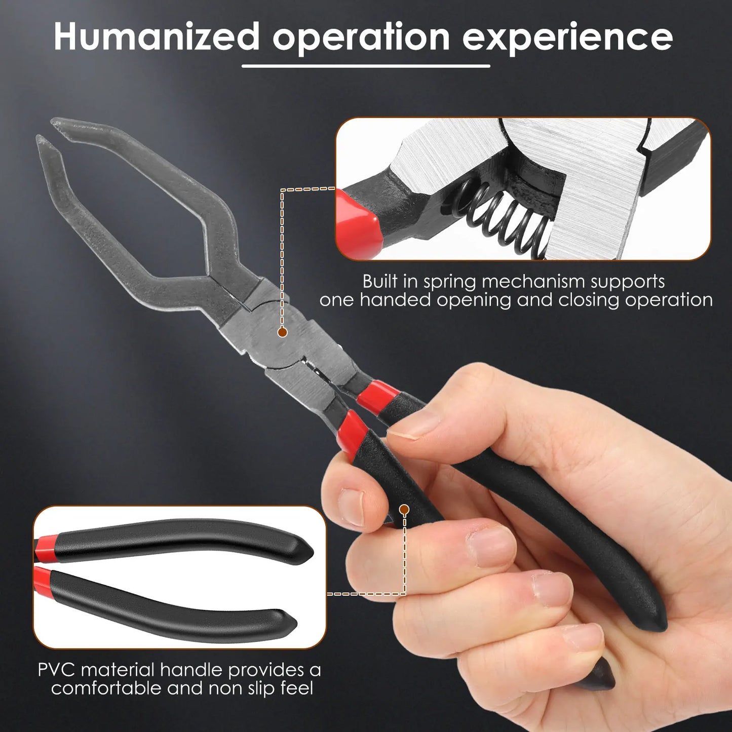 Professional Gasoline Pipe Joint Pliers Filter Caliper Oil Tubing Connector Disassembly Tools Removal Pliers Clamp Repair Tool