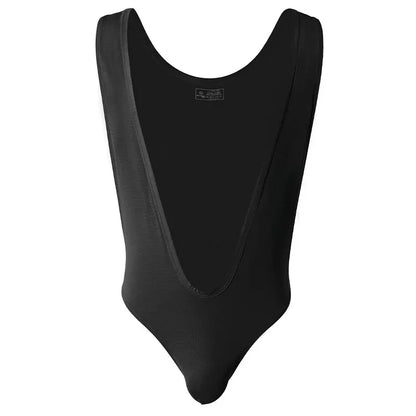 BRAVE PERSON Men's V-Shaped Stretchy Slim Fit Bodysuits One-Piece Shapers Fitness Singlet Leotard for Body Building
