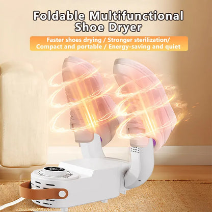 Portable Shoe Dryer with Fan Heater  Intelligent Quick-Drying Ski Boot Dryer with Timer Boot Dryer for Work Boots Sneakers Socks
