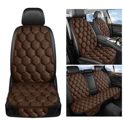 Winter Warm and Thick Velvet Car Seat Cushion Four Seasons Universal Single Seat Small Three piece Plush Warm Five Seat Anti sli