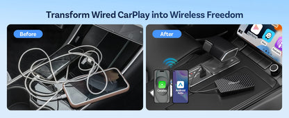 Ottocast Play2video Pro AI Box Wireless Carplay Android Auto Adapter Netflix Dongle Video Playback 1080p Screen Mirror for Cars