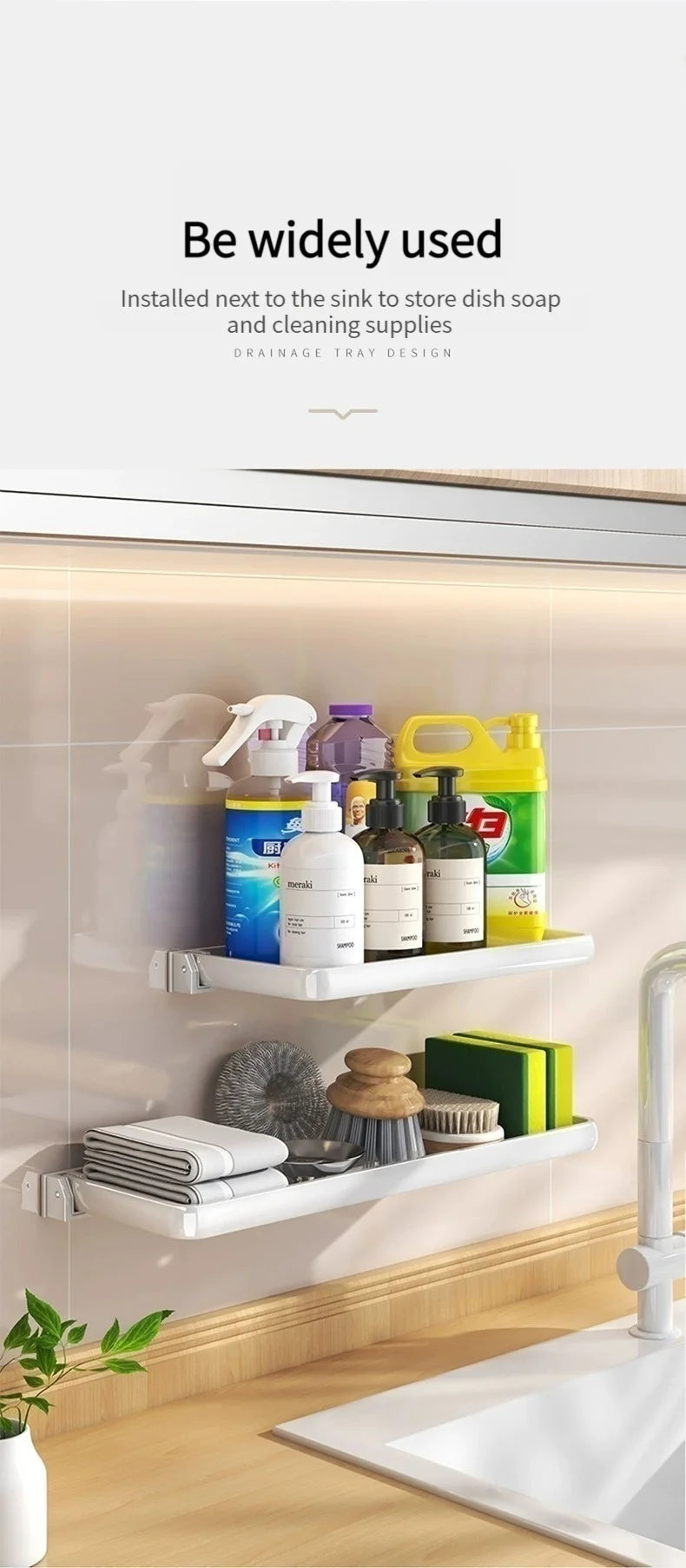 Foldable kitchen Storage Rack Fridge Organizer Storage Tray Clear Food Storage Organizer Spice Rack kitchen Organizer