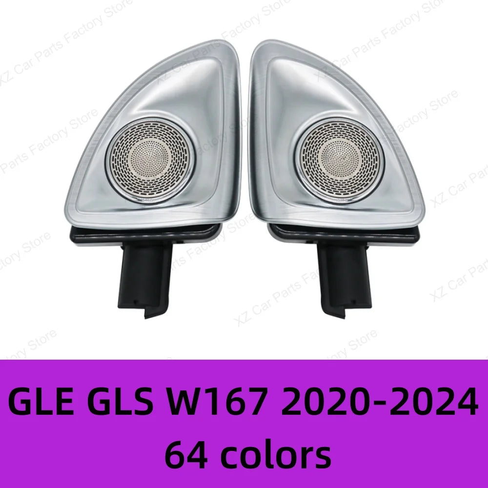For Mercedes-benz 4d Rotating Tweeter C Glc E S-class W213 W205 W222 W223 X253 Rgb Led Luminous Car Speaker Horn Refit