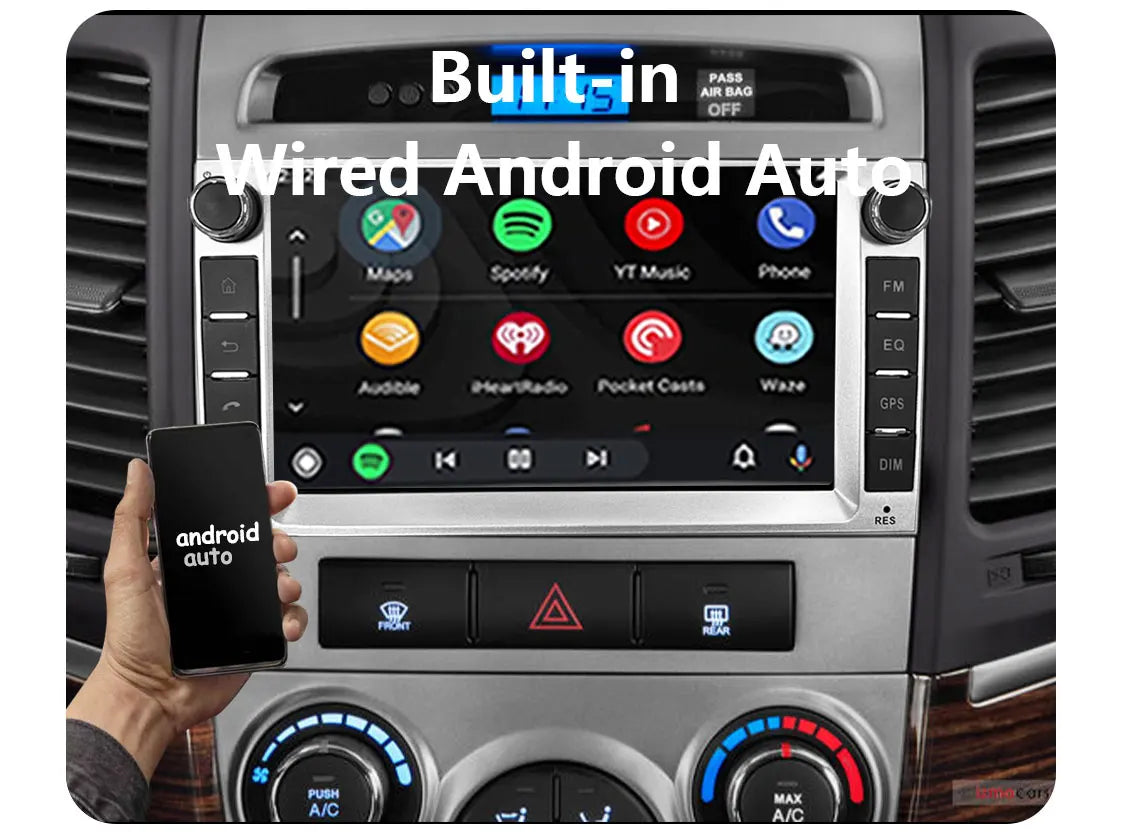 CHSTEK Android 13 Car Radio For Hyundai Santa Fe 2007 2008-2012 Head Unit Carplay Bluetooth WIFI 4G GPS Multimedia Vedio Player