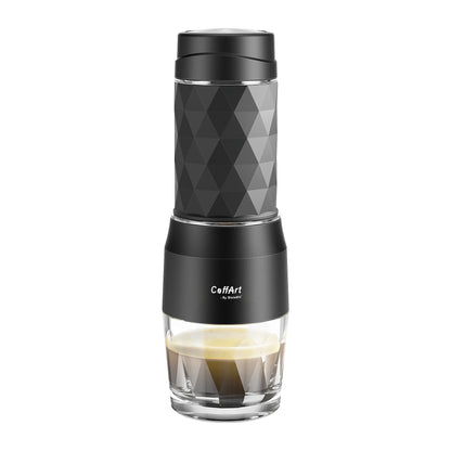 BioloMix Portable Coffee Maker Espresso Machine Hand Press Capsule Ground Coffee Brewer Portable for Travel and Picnic