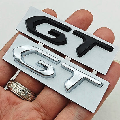 3D Metal Logo GT Badge Sticker Car Rear Trunk Emblem for 308 407 106 205 206 208 108 406 408 306 3008 4008 5008 Accessories