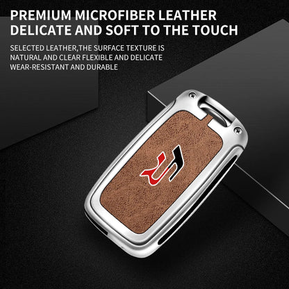 Suitable for Seat Ateca Leon FR 2 Ibiza zinc alloy car key cover high-end genuine leather car key case buckle auto accessories