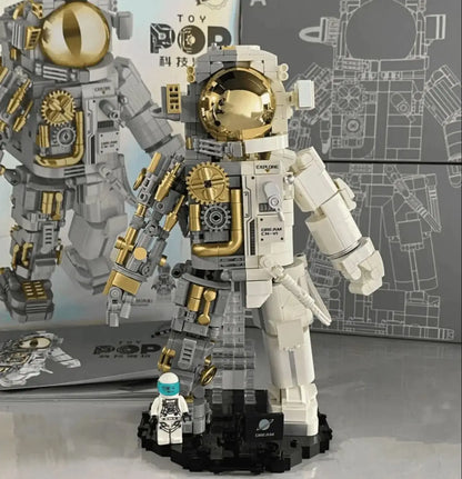 Space Warrior Astronaut Robot Luminous Building Block Set - DIY Exploration Toy for Boys And Children Birthday Gift